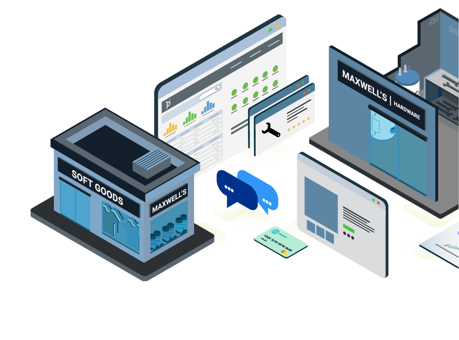 B2B ecommerce platform supporting retail storefronts, digital experiences, and customer transactions