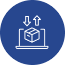 ERP-driven pricing icon with package and pricing update arrows.