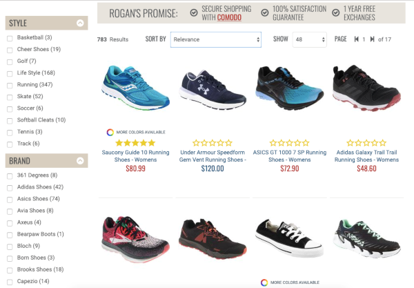 Rogan's Shoes - Customer Profile | Znode